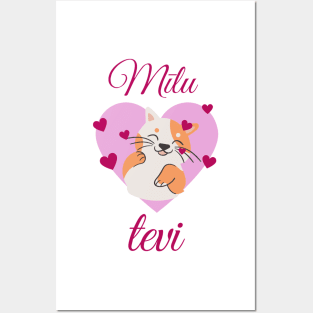 Cat I love you Valentine's Day Gift - Latvian Posters and Art